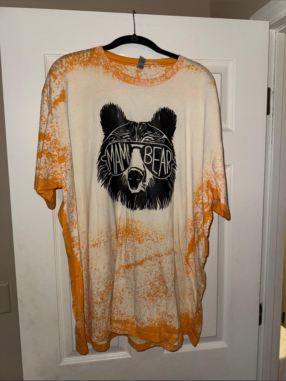 Mama Bear Graphic Tee - Orange Tie-Dye Short Sleeve Men’s Shirt